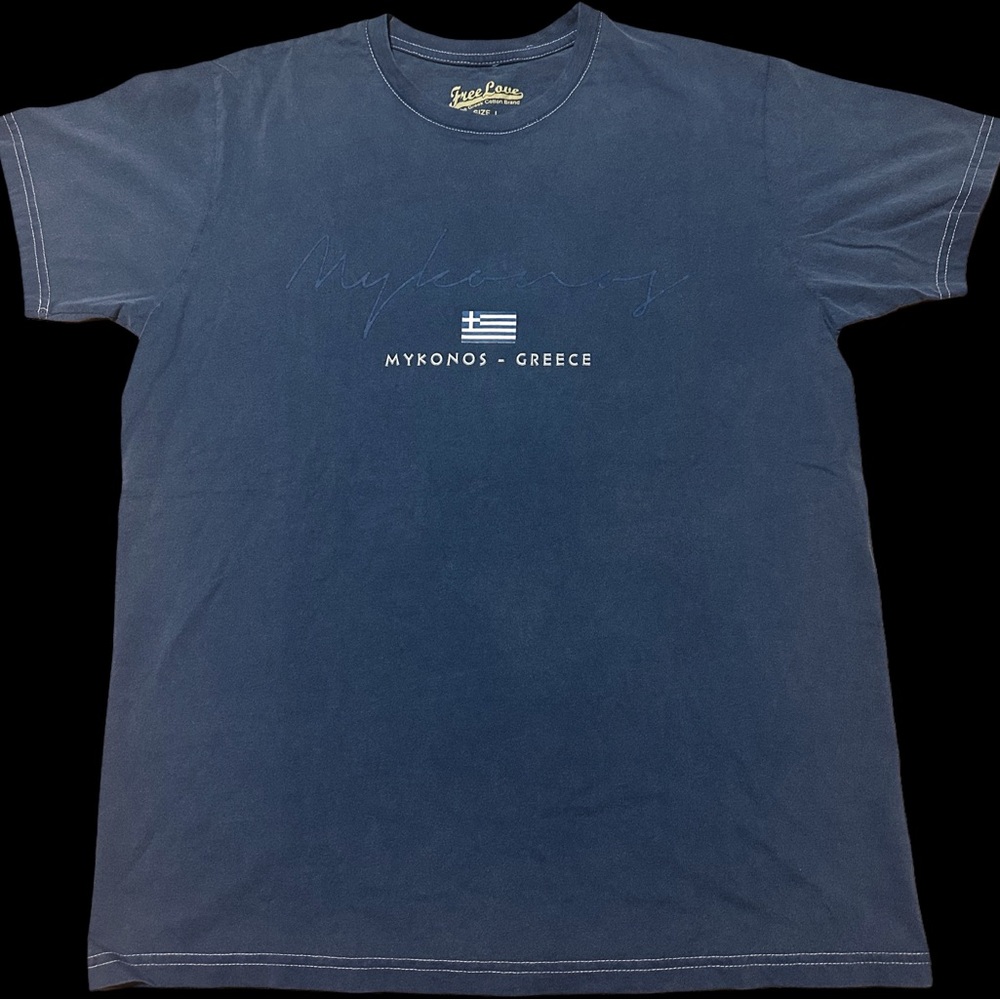 Blue Mykonos Short Sleeve Tee